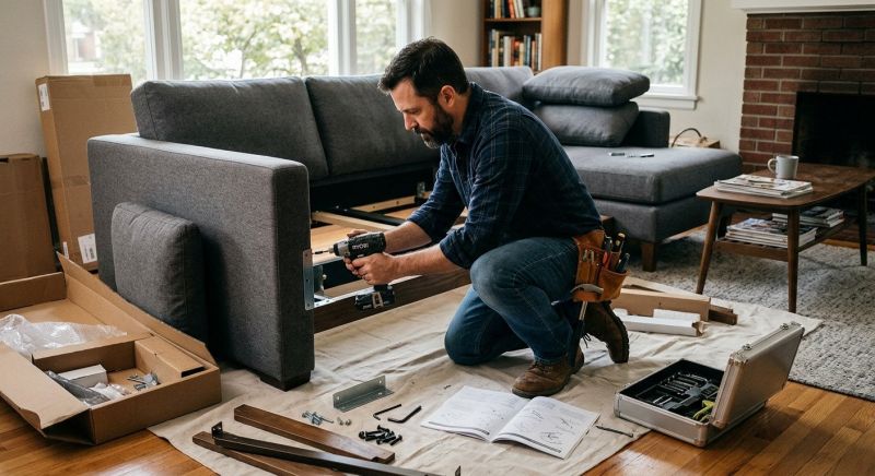 Couch Assembly in Denver, CO