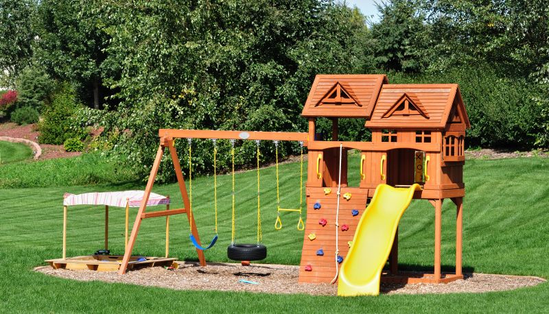 Wooden Playset Installation in Kansas City, KS